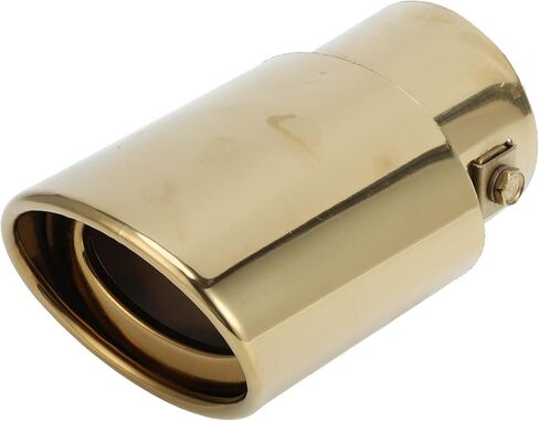 Slant Exhaust Tip, 1.3" - 2.4" Inlet 3.4" Outlet 5.8" Length Tailpipe Universal for Car Bolt on Stainless Steel Gold Tone in Kuwait
