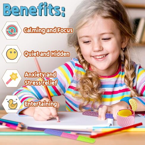 6 Pieces Textured Silicone Sensory Toys for Kids, Autism Calming Sensory Toy, for Stress Relief, Anxiety, Autism, ADHD, Calming Classroom Travel Essential Toys in Saudi Arabia
