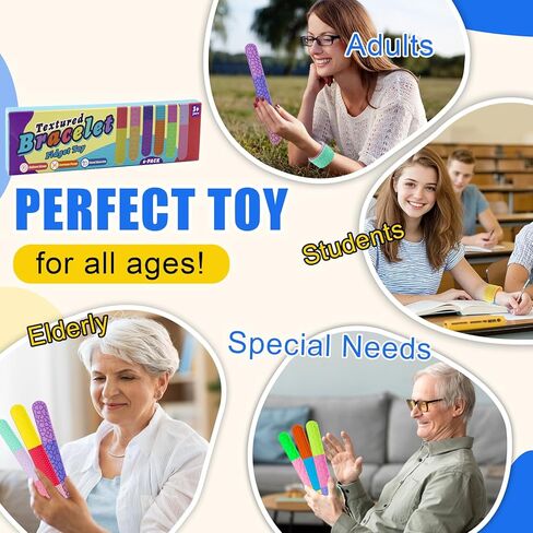 6 Pieces Textured Silicone Sensory Toys for Kids, Autism Calming Sensory Toy, for Stress Relief, Anxiety, Autism, ADHD, Calming Classroom Travel Essential Toys in Saudi Arabia