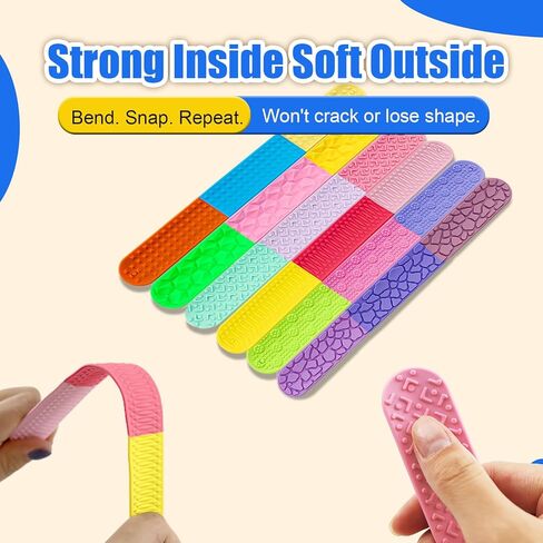 6 Pieces Textured Silicone Sensory Toys for Kids, Autism Calming Sensory Toy, for Stress Relief, Anxiety, Autism, ADHD, Calming Classroom Travel Essential Toys in Saudi Arabia