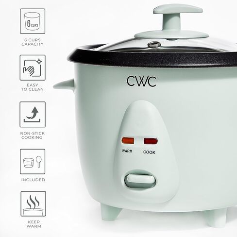 COOK WITH COLOR 6 Cup Rice Cooker 300W - Effortless Cooking and Greatly, Cooks 3 Cups of Raw Rice for 6 Cups of Cooked Rice, Grey in Saudi Arabia