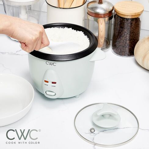 COOK WITH COLOR 6 Cup Rice Cooker 300W - Effortless Cooking and Greatly, Cooks 3 Cups of Raw Rice for 6 Cups of Cooked Rice, Grey in Saudi Arabia