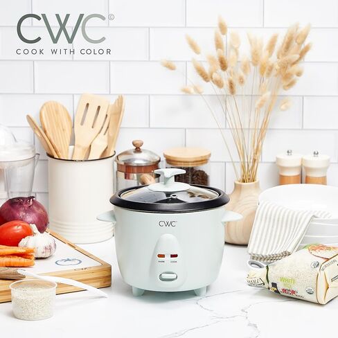 COOK WITH COLOR 6 Cup Rice Cooker 300W - Effortless Cooking and Greatly, Cooks 3 Cups of Raw Rice for 6 Cups of Cooked Rice, Grey in Saudi Arabia