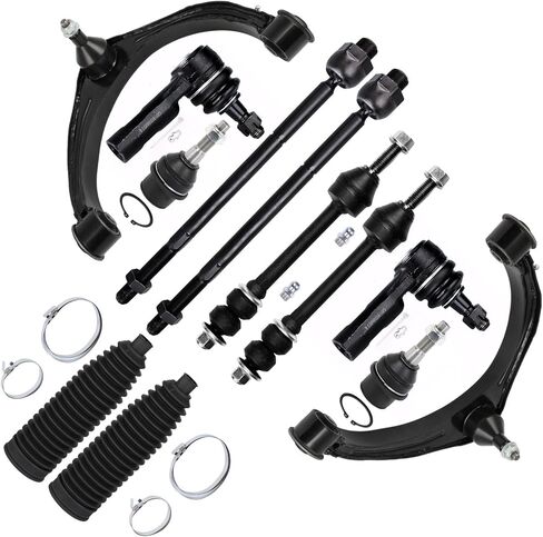 SCITOO 12pcs Suspension Kit For 2009-2010 For Dodge Ram 1500 2011-2012 For Ram 1500 w/Suspension Parts Upper Control Arm Lower Ball Joint Sway Bar Link Outer Inner Tie Rod End w/Boots in Kuwait