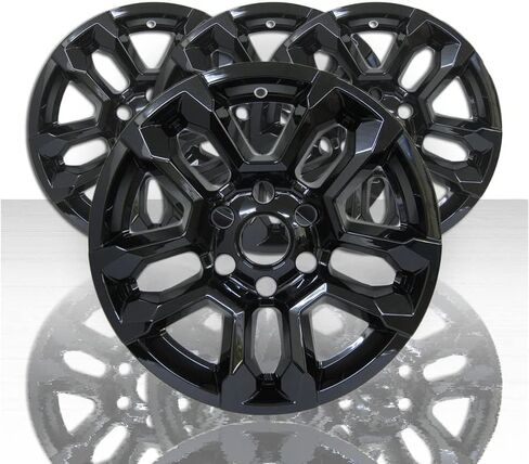 18" Gloss Black Wheel Skins for Chevrolet Silverado RST 2022-2026 (Set of 4) in Kuwait
