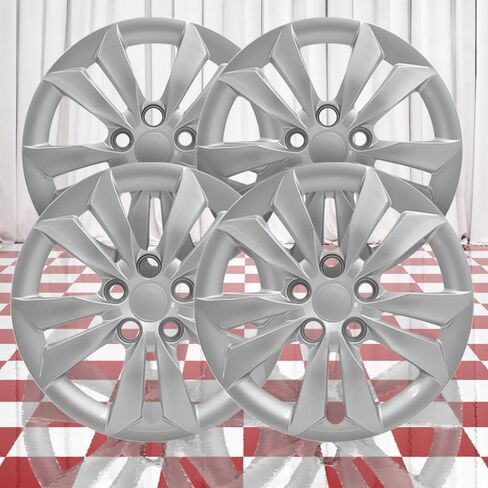 Set of 4 16" Bolt-on Silver Hubcaps for Hyundai Sonata 2011-2014 in Saudi Arabia