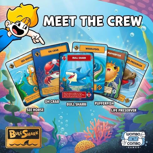 Bull Shark — Fun Card Game for Family Game Night | Strategy Card Game for Adults Kids and Players Ages 10+ | Fast-Paced Competitive Party Game | from the Creators of Hoard the Hams in Saudi Arabia