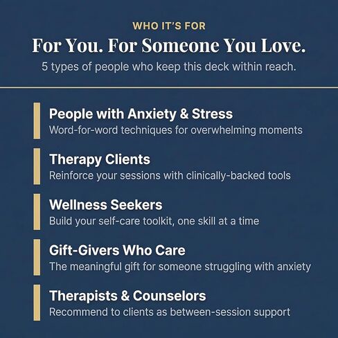 Anxiety Relief Coping Skills Cards — 55 Evidence-Based Techniques for Fast-Acting Relief | DBT, CBT & Grounding Tools for Anxiety, Stress & Overwhelm. in Saudi Arabia