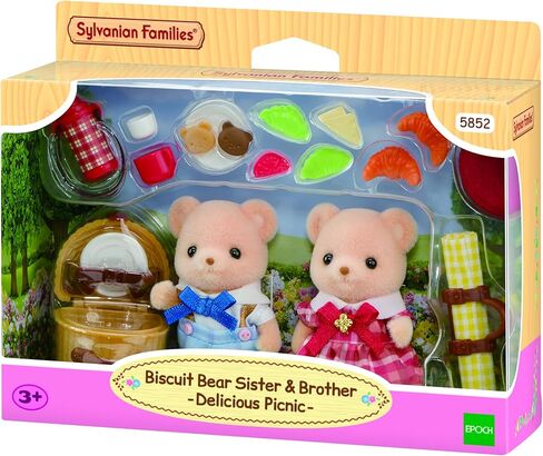 Sylvanian Families - Gourmet Picnic of Biscuit Bears - Set 2 articulated figures - Immerse yourself in the world of the Sylvanian Family - 5852 in Saudi Arabia