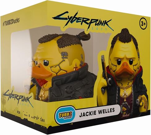 إصدار TUBBZ Boxed: Cyberpunk 2077 - شخصية جوني سيلفرهاند التنكرية من الفينيل على شكل بطة مطاطية - مجموعة رسمية لمحبي Cyberpunk in Kuwait