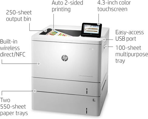 HP LaserJet Enterprise M553x Color Printer, (B5L26A) (Renewed) in Kuwait