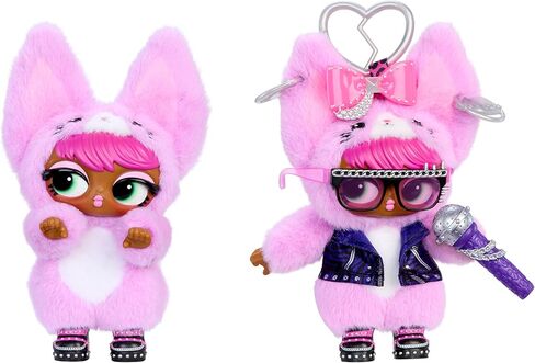 LOL Surprise Plush Surprise! E-Meow Rocker Plush Doll with Hidden Fashions, On-the-Go Play, 7 Total Surprises – Great Gift for Kids Ages 3+ in Saudi Arabia