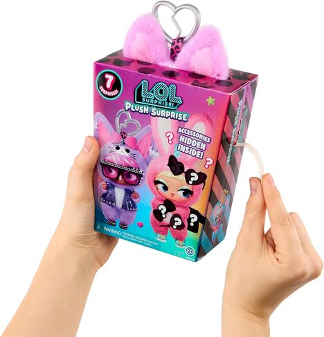 LOL Surprise Plush Surprise! E-Meow Rocker Plush Doll with Hidden Fashions, On-the-Go Play, 7 Total Surprises – Great Gift for Kids Ages 3+ in Saudi Arabia