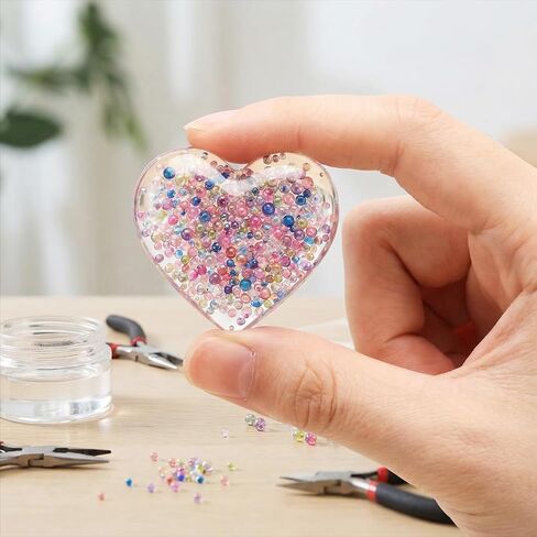 100g Micro Bubble Beads, 1.25-3mm Colorful Water Droplets Bubble Beads No Hole, Tiny Round Iridescent Glass Bead Balls for DIY Crafts Nail Art Resin Filler in Saudi Arabia