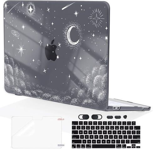 for MacBook Neo 13 inch Case 2026 A3404 with A18 Pro Chip, Anti-Scratch Slim Pattern Plastic Hard Shell Case 13-inch Neo Protective Cover with Keyboard Cover & Screen Film, Purple Flowers in Saudi Arabia