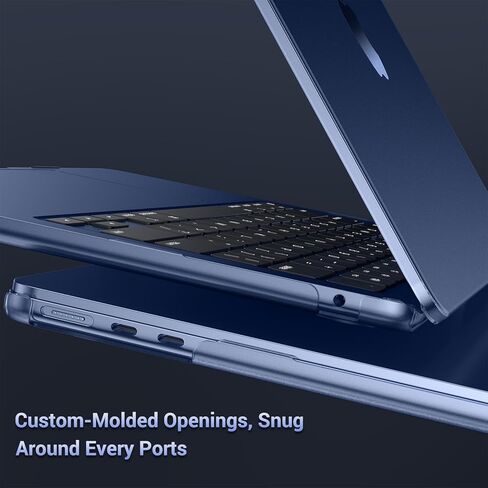 MOSISO Compatible with MacBook Air 13 inch Case M5 M4 M3 M2 2026-2022 A3449 A3240 A3113 A2681, Hard Shell&Sixteen Grid Puffy Bag&Keyboard Skin&Webcam Cover&ScreenFilm for MacBook Air 13.6, Midnight in Saudi Arabia