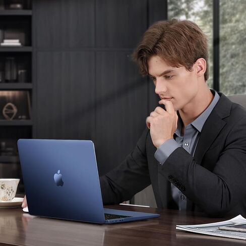 MOSISO Compatible with MacBook Air 13 inch Case M5 M4 M3 M2 2026-2022 A3449 A3240 A3113 A2681, Hard Shell&Sixteen Grid Puffy Bag&Keyboard Skin&Webcam Cover&ScreenFilm for MacBook Air 13.6, Midnight in Saudi Arabia