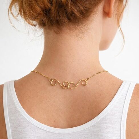 Set of 4 S-Hook Necklace Extenders – Gold & Silver Swirl Hooks – Metal Jewelry Extender Clips for Necklaces, & DIY Crafting – Durable, Tarnish-Resistant S Shaped Connectors in Kuwait