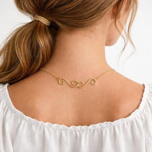 Set of 4 S-Hook Necklace Extenders – Gold & Silver Swirl Hooks – Metal Jewelry Extender Clips for Necklaces, & DIY Crafting – Durable, Tarnish-Resistant S Shaped Connectors in Kuwait