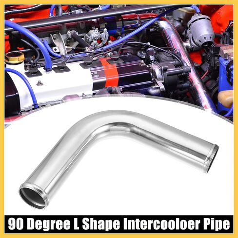OD 2.25" 57mm Leg Length 6" 152mm Car Aluminum Alloy Tube Intercooler Pipe 90 Degree Bend Elbow Air Intake Joiners Tubing - Pack of 1 Auto Replacement Parts in Kuwait