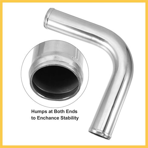 OD 2.25" 57mm Leg Length 6" 152mm Car Aluminum Alloy Tube Intercooler Pipe 90 Degree Bend Elbow Air Intake Joiners Tubing - Pack of 1 Auto Replacement Parts in Kuwait