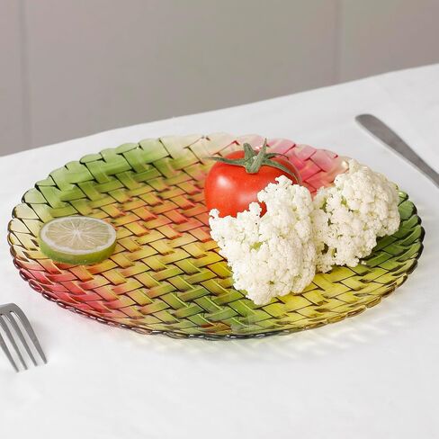 لوحة زخرفية من الزجاج الكريستالي المنسوج الدائري الملون مرسومة يدويًا من MAGCOLOR بقطر 27.94 سم. in Saudi Arabia