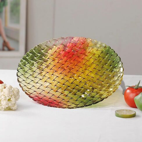 لوحة زخرفية من الزجاج الكريستالي المنسوج الدائري الملون مرسومة يدويًا من MAGCOLOR بقطر 27.94 سم. in Saudi Arabia