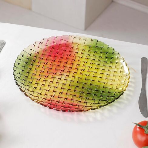 لوحة زخرفية من الزجاج الكريستالي المنسوج الدائري الملون مرسومة يدويًا من MAGCOLOR بقطر 27.94 سم. in Saudi Arabia