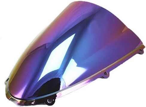 Motorcycle Double Bubble Windshield Windscreen for Kawasaki Ninja 2006-2007 ZX10R 2005-2008 ZX6R (Chrome) in Saudi Arabia