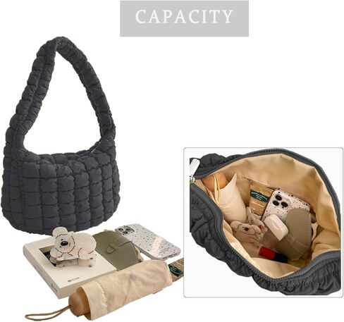Women Puffer Tote Bag Large Soft Puffy Bags Lightweight Quilted Handbag Tote Hobo Bag Shoulder Bag in Saudi Arabia