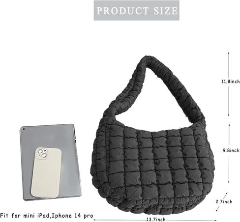 Women Puffer Tote Bag Large Soft Puffy Bags Lightweight Quilted Handbag Tote Hobo Bag Shoulder Bag in Saudi Arabia