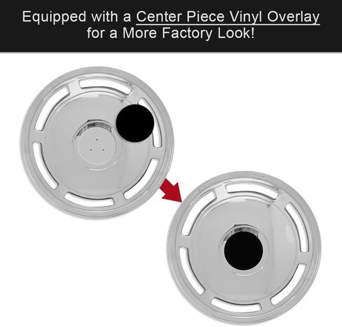 Upgrade Your Auto Set of Four 15' Chrome Hubcap Wheel Covers for Chevy Caprice 1986-1996 (Push-on) in Kuwait