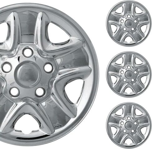 PACRIM 18" Chrome Wheel Skin Set Made for Toyota Tundra (2007-2021) | Durable ABS Plastic Cover Hubcap | Fits Directly Over OEM Wheel in Saudi Arabia