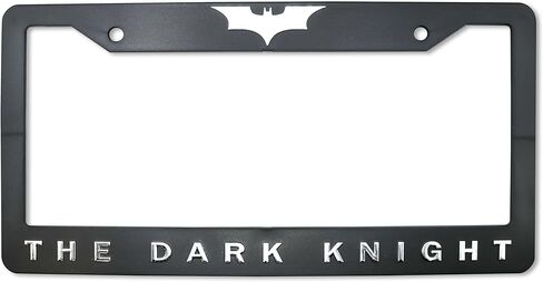 إطار لوحة الترخيص المرتفع ثلاثي الأبعاد من The Dark Knight | 1 حزمة غطاء لوحة ترخيص السيارة | حامل لوحة ترخيص السيارة الأمريكية العالمية باللون الأسود | إكسسوارات السيارات (السيارات والشاحنات وسيارات الدفع الرباعي) (كروم) in Saudi Arabia
