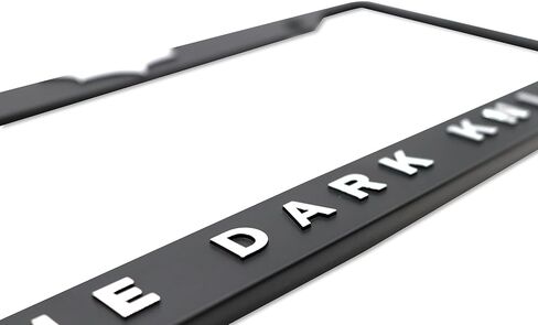 إطار لوحة الترخيص المرتفع ثلاثي الأبعاد من The Dark Knight | 1 حزمة غطاء لوحة ترخيص السيارة | حامل لوحة ترخيص السيارة الأمريكية العالمية باللون الأسود | إكسسوارات السيارات (السيارات والشاحنات وسيارات الدفع الرباعي) (كروم) in Saudi Arabia