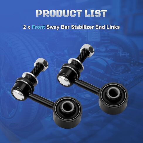 K750179 Front Sway Bar Stabilizer End Links Compatible with Toyota Sequoia Tundra 2007 2008 2009 2010 2011 2012 2013 2014 2015 2016 2017 2018 2019 2020 2021 2022 Replaces K750180, 488100C010 in Kuwait