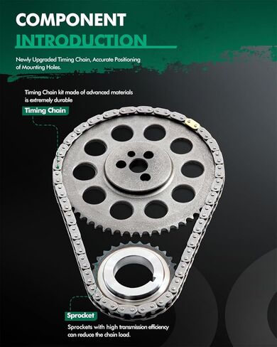 Engine Timing Chain Kit with Water Pump - TK7020 AW5077 Fit For Chevrolet S10 Silverado 1500 Blazer Express 1500 Astro Express 2500 Savana 1500 Safari Savana 2500 Sierra 1500 Sonoma Jimmy 4.3L in Kuwait