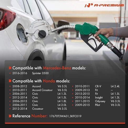 غطاء وقود بغطاء غاز ممتاز متوافق مع Honda Civic 2006-2015، Accord 2008-2012، Odyssey، Pilot، Fit، CR-V 2010-2011، Crosstour، Insight، Accord Crosstour & Mercedes-Benz Sprinter 3500 in Kuwait