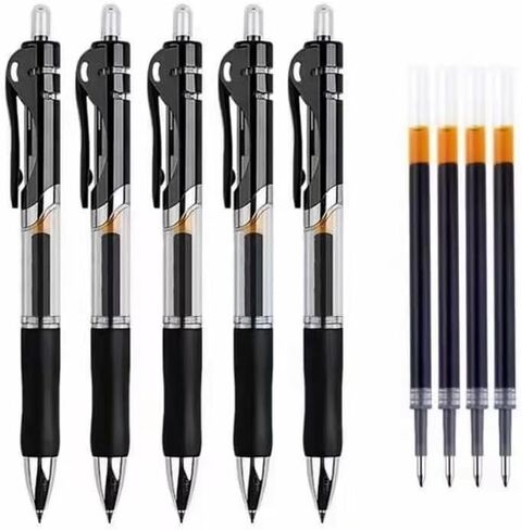 0.5 Black Neutral Pen Press Tool Essential for Students to Brush Questions, Business Office Writing Pen Replacement Core Set in Kuwait