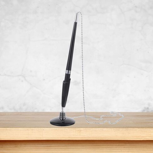 UPKOCH 2pcs Business Signature Ballpoint Pens with Pen Chain Wear-resistant Vertical Desktop Counter for Office and Bank Use in Kuwait