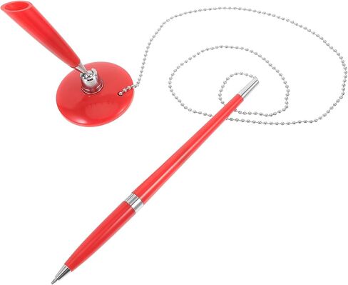 SHOWERORO Professional Ballpoint Signature Pen with Chain Red Counter Pen for Office Business Use for Hotel Bank Reception in Kuwait