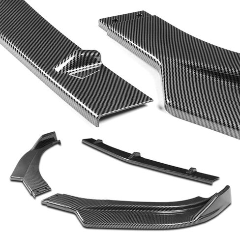 Q1-TECH, Front Bumper Lip fit for Compatible with 2017-2021 Alfa Romeo Giulia, Front Bumper Lip Spoiler Air Chin Body Kit Splitter ABS, 2018 2019 2020, Sport-Style (Painted Carbon) in Kuwait