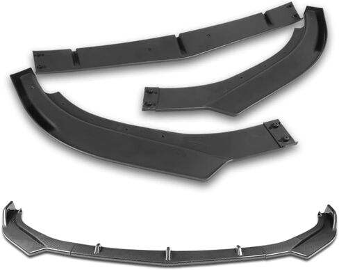 Q1-TECH, Front Bumper Lip fit for Compatible with 2017-2021 Alfa Romeo Giulia, Front Bumper Lip Spoiler Air Chin Body Kit Splitter ABS, 2018 2019 2020, Sport-Style (Painted Carbon) in Kuwait