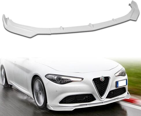 Q1-TECH, Front Bumper Lip fit for Compatible with 2017-2021 Alfa Romeo Giulia, Front Bumper Lip Spoiler Air Chin Body Kit Splitter ABS, 2018 2019 2020, Sport-Style (Painted Carbon) in Kuwait