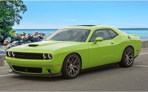 حافة ممتصة للصدمات الأمامية من IKON MOTORSPORTS، متوافقة مع دودج تشالنجر 2015-2020، فاصل حماية للذقن من مادة البولي يوريثين الأسود غير المطلي in Kuwait