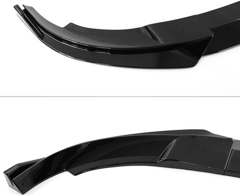 FREEMOTOR802 مصد الشفاه الأمامي يناسب 2020-2025 Tesla Model Y، أسود لامع PP 3PCS Air Dam Chin Spoiler Front Lower Lip Spoiler Guard حامي التصميم in Kuwait