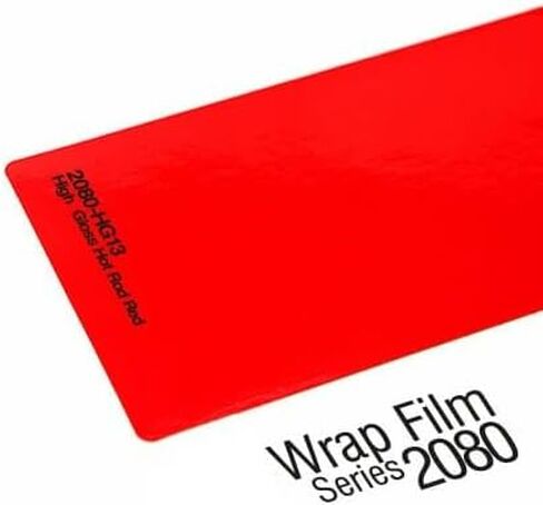 غلاف الفينيل 2080 سلسلة G13 لمسة نهائية لامعة باللون الأحمر - بعرض 0.5 بوصة إلى 8 بوصة، وطول يصل إلى 75 قدمًا - تقنية إطلاق الهواء لحذف الكروم، وتفصيل السيارة، والمنزل والأعمال اليدوية (2 بوصة × 25 قدمًا) in Kuwait