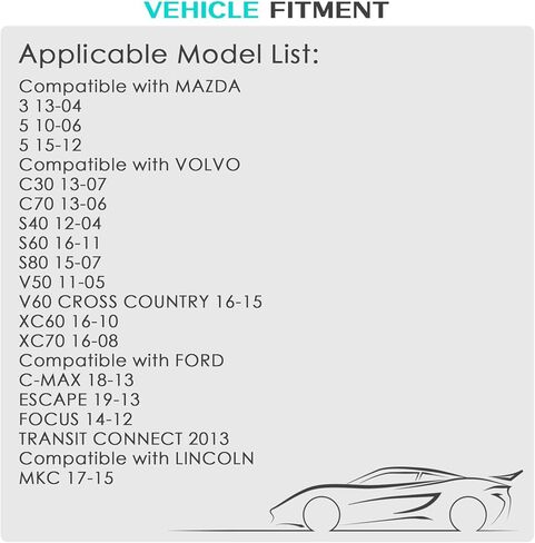2 قطعة مستشعر سرعة العجلات الخلفية اليسرى واليمنى ABS متوافق مع Ford Escape Focus Transit Connect CV6Z2C190C ALS2380 مع مساعدة وقوف السيارات الآلية 04 05 06 07 08 09 10 11 12 13 14 15 16 17 18 19 in Kuwait