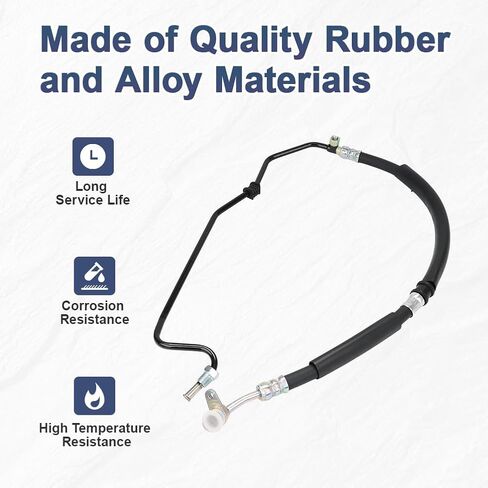 Power Steering Pressure Hose Assembly Compatible with Honda Accord L4 2.4L 2003-2007, Compatible with Acura TSX L4 2.4L 2004-2008, Replacement for 53713-SDC-A02 53713SDCA02 in Kuwait
