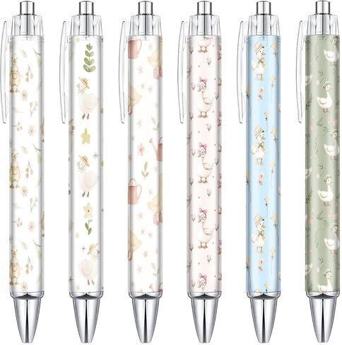 6PCS Winnie Pattern Pens Set, the Pooh Reusable Writing Pens, Cute Accessories Items Stationary, Perfect for School, Office Supplies, Party gifts, Theme Notebooks, Sticky Notes, Desk Decor in Saudi Arabia